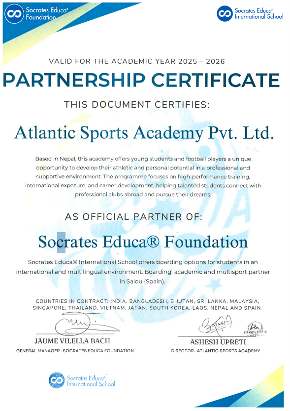 Official Partnership Certificate 2025-2026